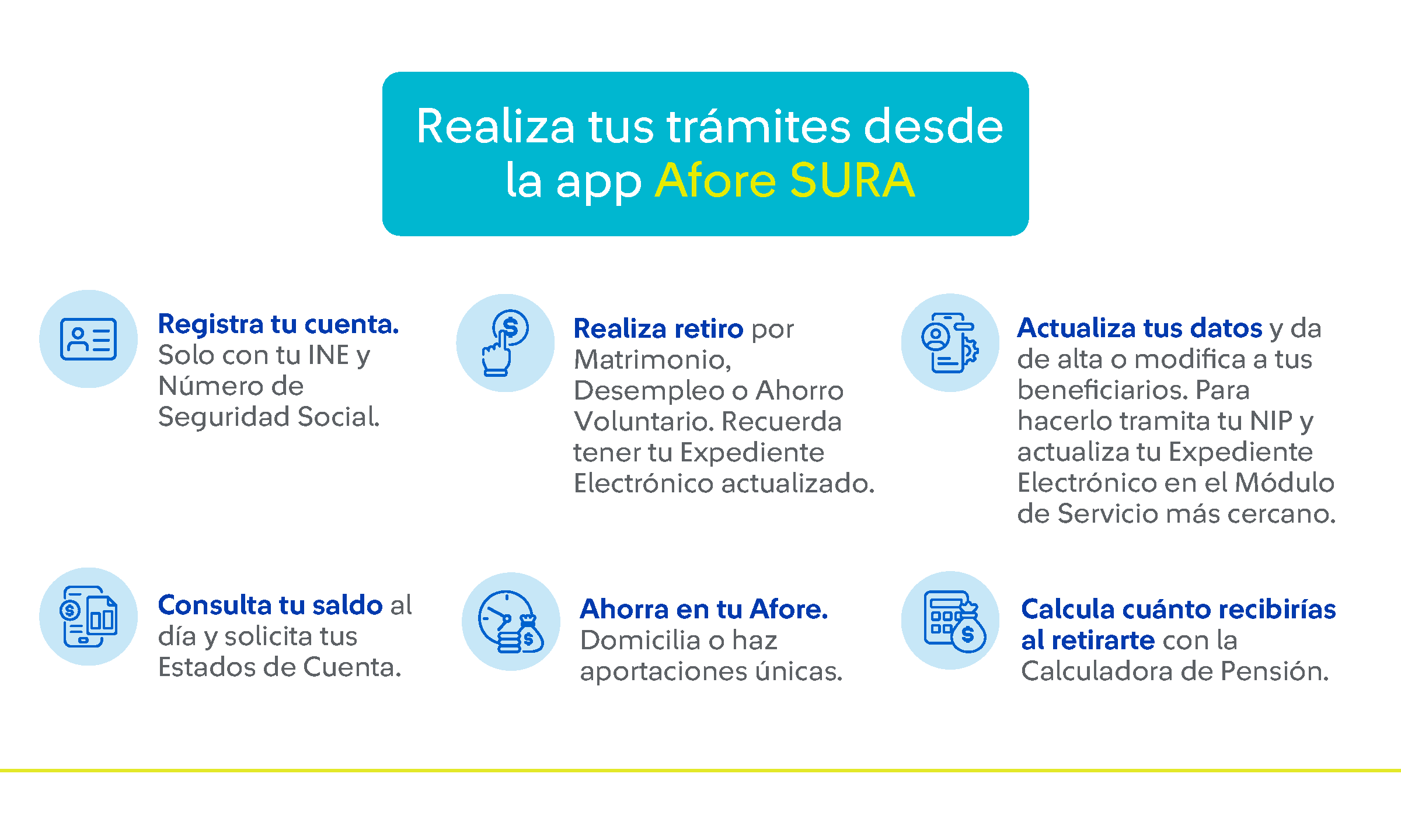 Maneja tu cuenta desde el celula con nuestra app Afore SURA